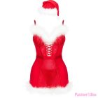 LIVCO CORSETTI FASHION - AGETHE LC 90607 CHEMISE + THONG + CHRISTMAS HAT L/XL