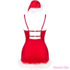 LIVCO CORSETTI FASHION - AGETHE LC 90607 CHEMISE + THONG + CHRISTMAS HAT L/XL
