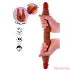 GET REAL - DOUBLE-ENDED SILICONE DILDO CARAMEL 40 CM