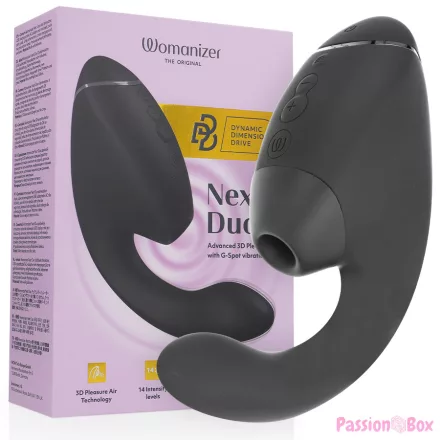WOMANIZER - DUO NEXT DUAL CLITORAL & G-SPOT STIMULATOR BLACK