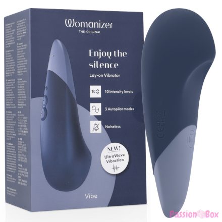 WOMANIZER - VIBE LAY-ON SILENT VIBRATOR DARK BLUE