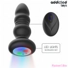 ADDICTED TOYS - THRUSTING VIBRATING ANAL PLUG, LED LIGHT REMOTE CONTROL