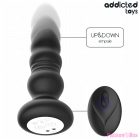 ADDICTED TOYS - THRUSTING VIBRATING ANAL PLUG, LED LIGHT REMOTE CONTROL