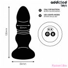 ADDICTED TOYS - THRUSTING VIBRATING ANAL PLUG, LED LIGHT REMOTE CONTROL