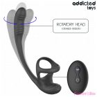 ADDICTED TOYS - ANAL PLUG WITH VIBRATION AND 360º WAVING AND TESTICLE STIMULATOR