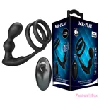MR PLAY - VIBRATING ANAL PLUG WITH PENIS RING REMOTE CONTROL