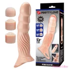 PRETTY LOVE - TEXTURED PENIS SHEATH WITH EXTENDERS