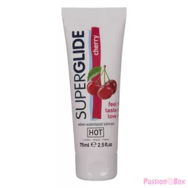 HOT - SUPERGLIDE EDIBLE LUBRICANT WATERBASED CHERRY 75 ML