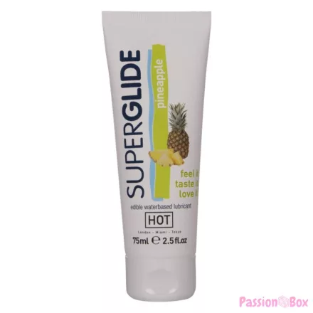 HOT - SUPERGLIDE EDIBLE LUBRICANT WATERBASED PINEAPPLE 75 ML