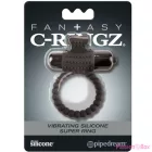 FANTASY C-RINGZ - BLACK SILICONE VIBRATING RING